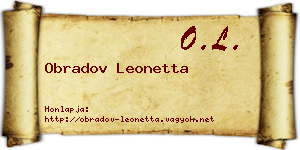 Obradov Leonetta névjegykártya